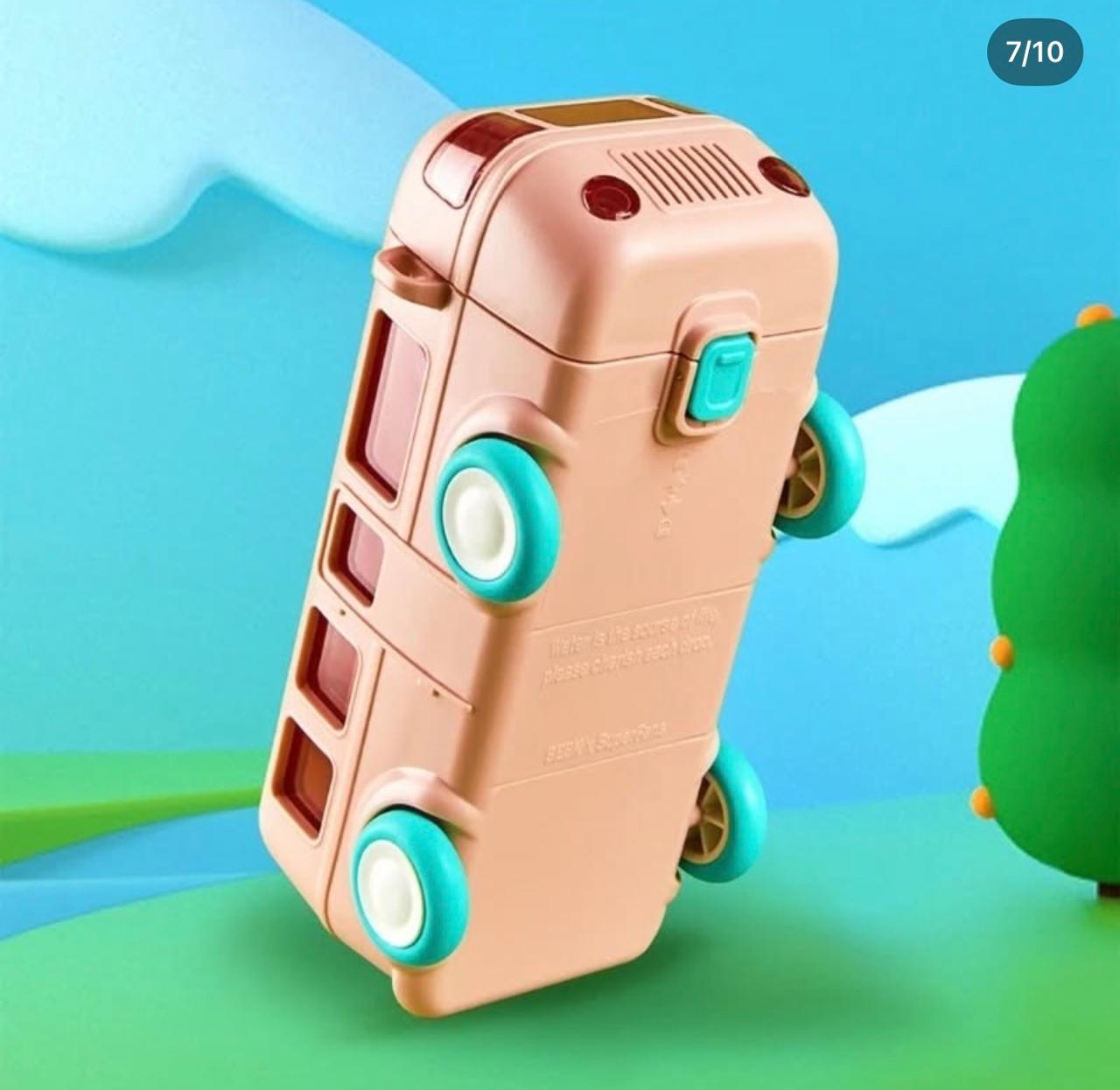 AquaBus®BOTELLA FORMA BUS PARA NIÑOS - ROSA: ROSA